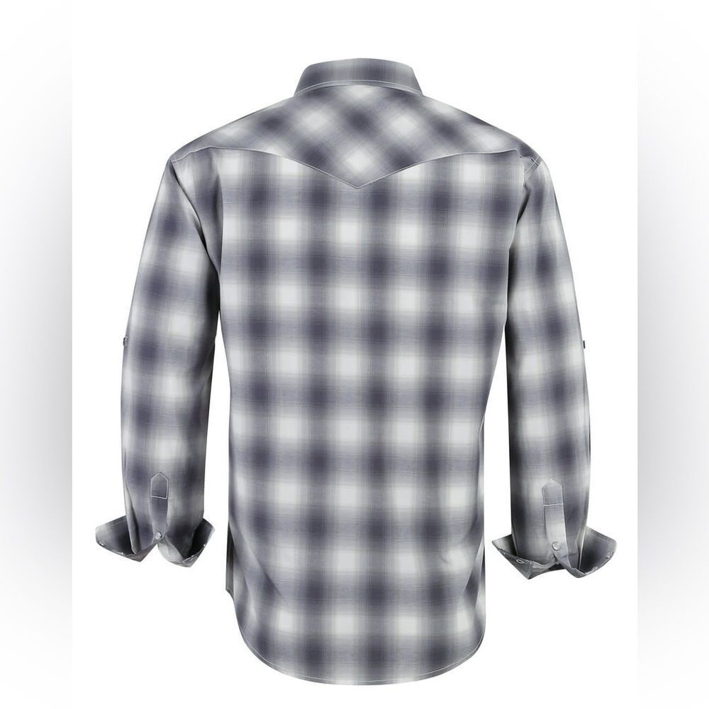 Coevals Club Men's Gray and White Checkered Button Down Shirt Size M Used
